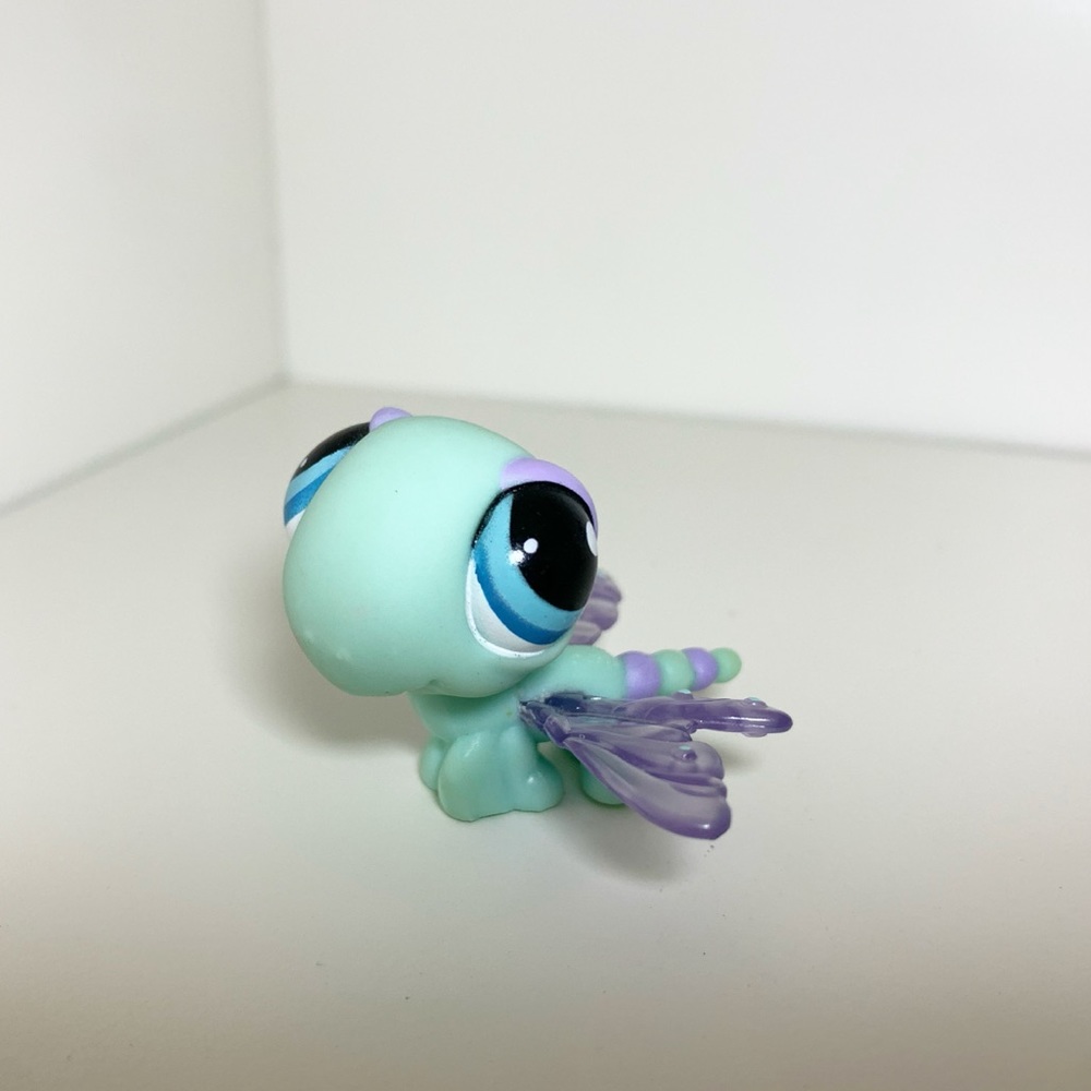 RARE Littlest Pet Shop - Teal & Lavender Dragonfly